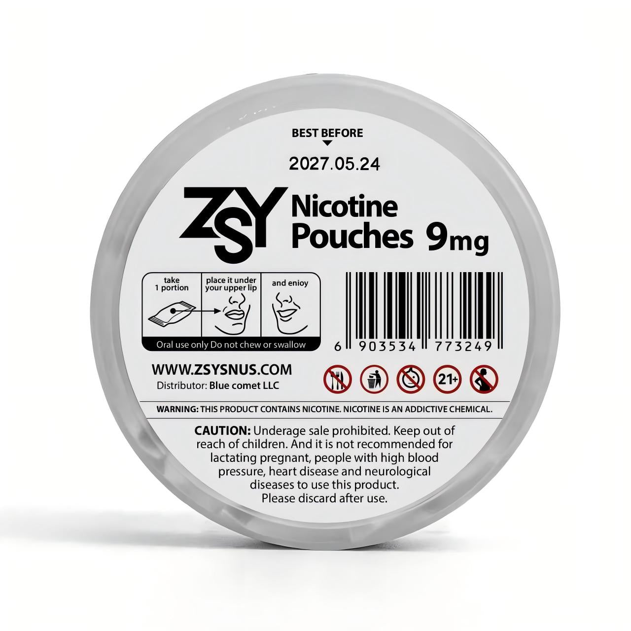 ZSY NICOTINE  POUCHES SPECTRUM SERIES Watermelon 9mg