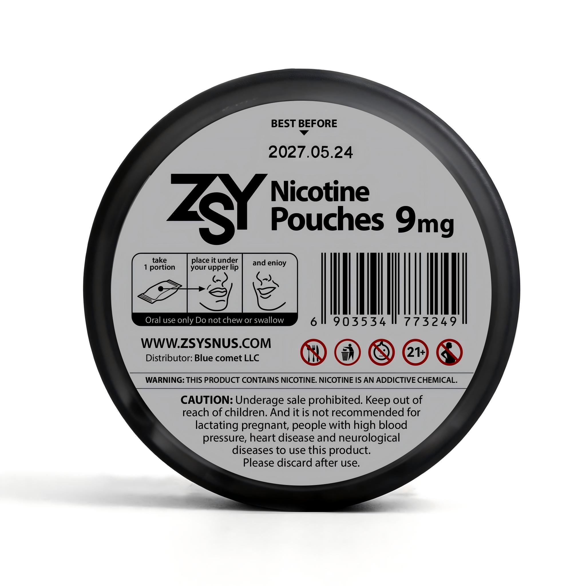 ZSY NICOTINE  POUCHES SUMMIT SERIES Smooth 9mg